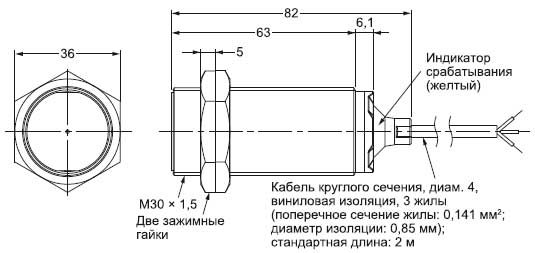 M30, длинный корпус, встроенный кабель, экранирование