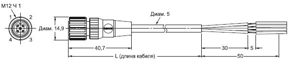 Разъем М12 прямой — схема