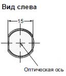 Серия E3FA. Модели с разъемом M12. Габаритные размеры